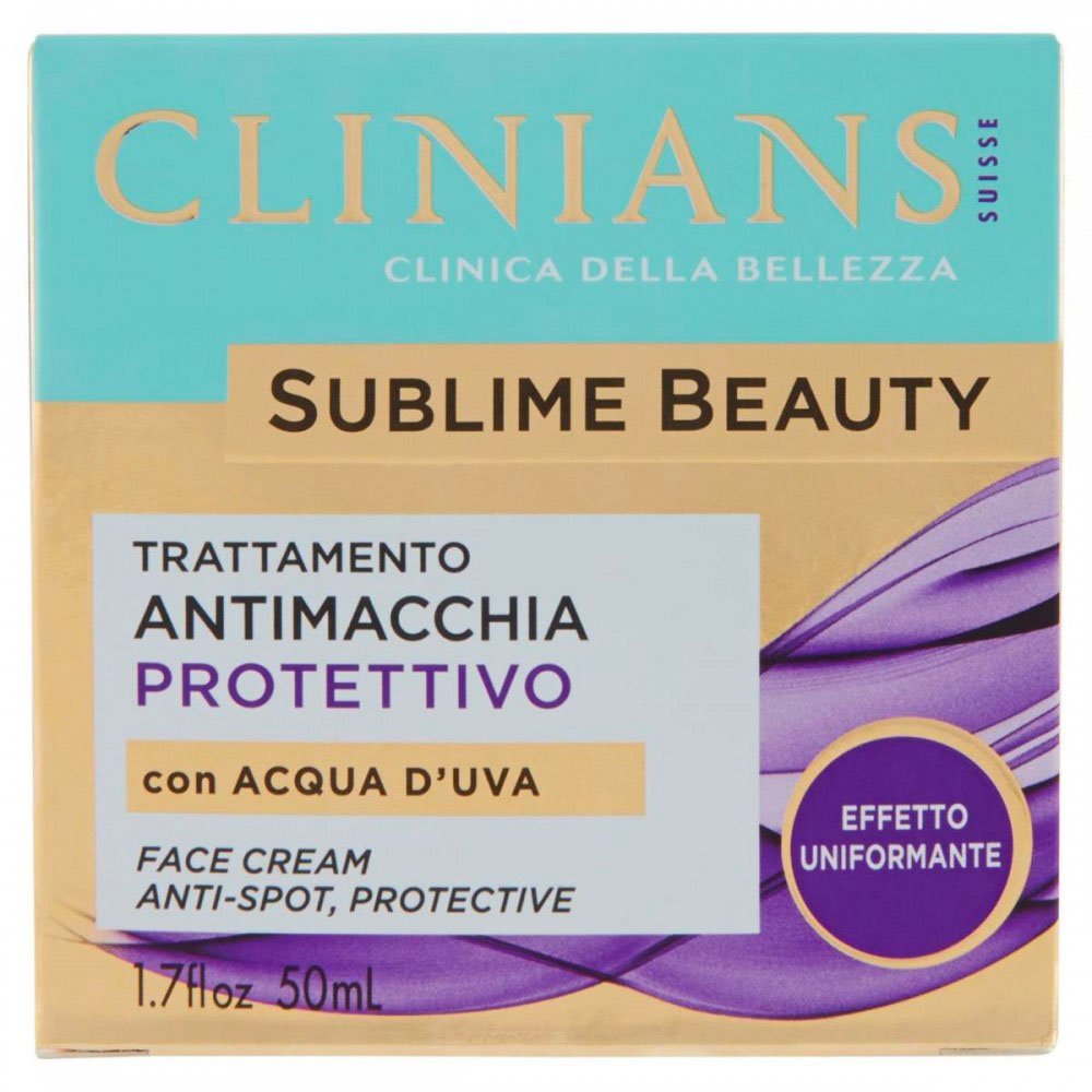 Clinians Sublime Beauty Trattamento Antimacchia Protettivo Con Acqua D'uva 50ml