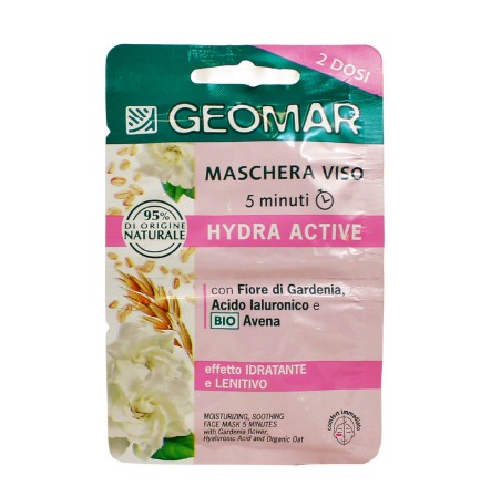 Geomar - maschera viso 5 minuti - idratanti antistress con fiore di altea biologico e aloe vera 2 dosi 15 ml — confronto prezzi