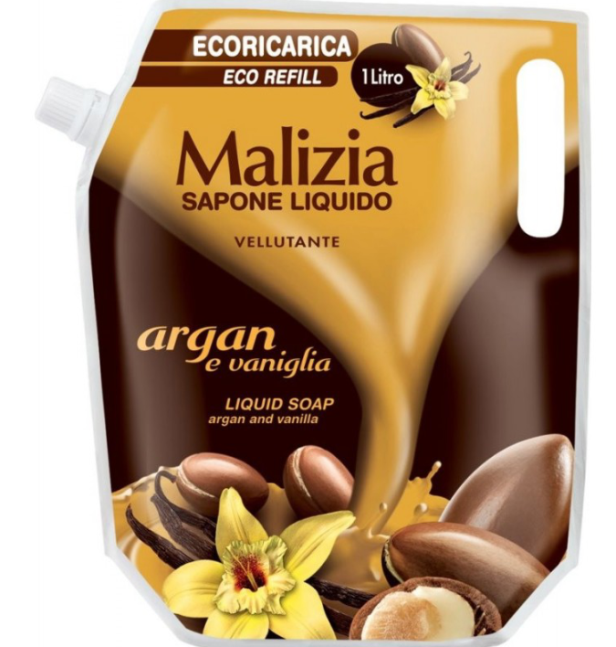 MALIZIA - RICARICA SAPONE LIQUIDO ARGAN E VANIGLIA