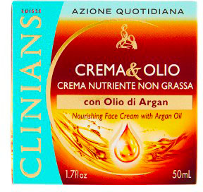 Clinians - crema & olio - crema nutriente non grassa con olio di argan 50 ml — confronto prezzi
