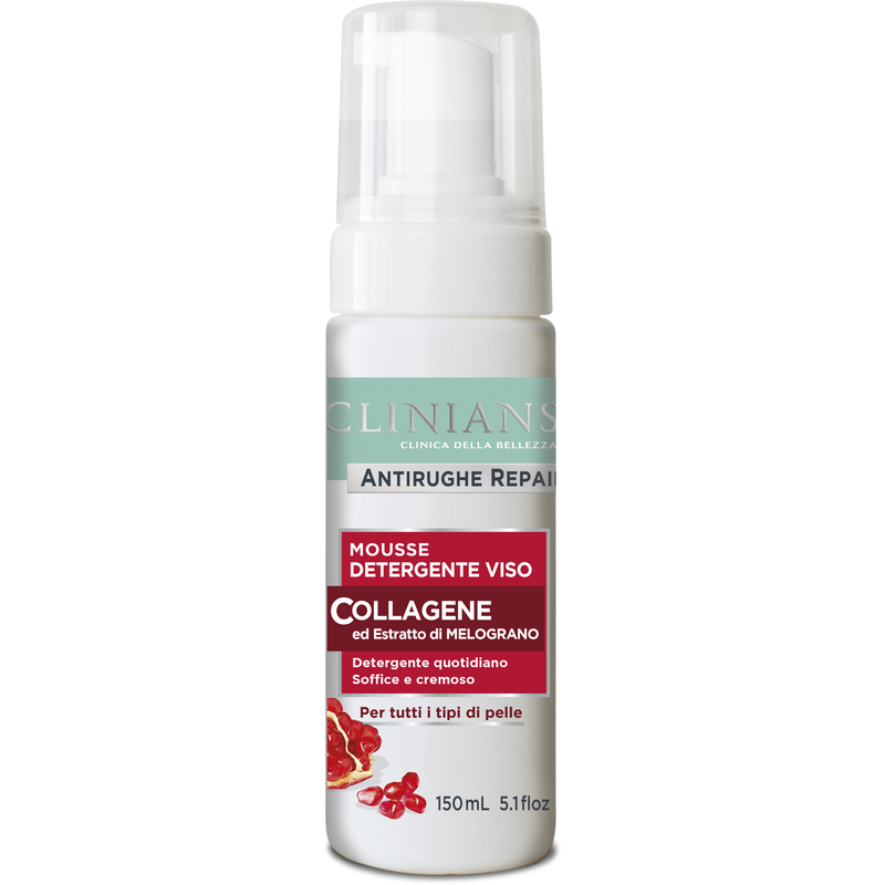 Clinians Antirughe Repair Mousse Detergente Viso Collagene Ed Estratto Di Melograno 150ml — confronto prezzi