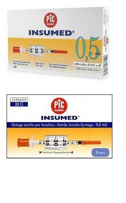 Siringa Pic Insumed 0,5ml G30 30Pezzi Precisione e Qualità