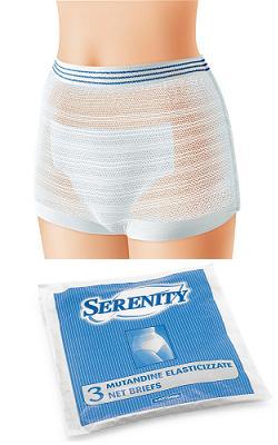 Mutandina Rete Serenity XS 3 Pezzi - Dispositivo Medico Riutilizzabile