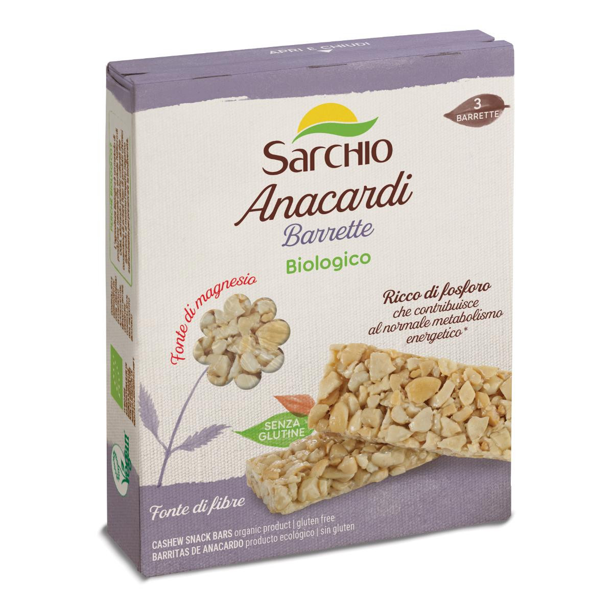 Barrette Anacardi Senza Glutine - Sarchio 75 g