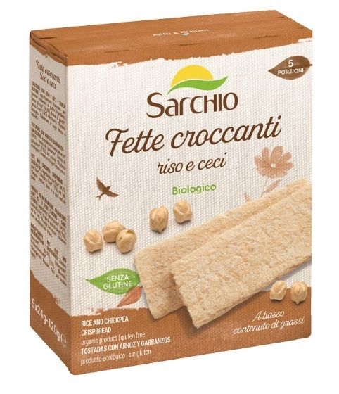 Fette Croccanti Riso e Ceci Senza Glutine - Sarchio 120 g