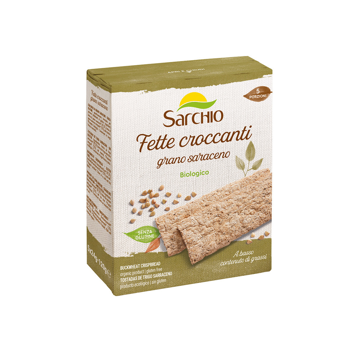 Fette Croccanti al Grano Saraceno Senza Glutine - Sarchio 120 g