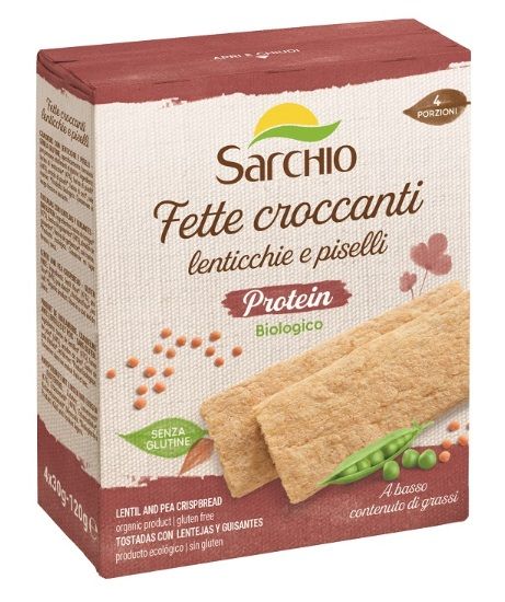 Sarchio fette croccanti protein lenticchie e piselli 120 g — confronto prezzi