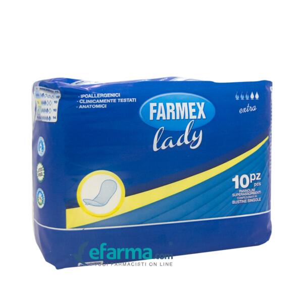 Farmex Lady Extra Pannolino Sagomato Odor Control 10 Pezzi