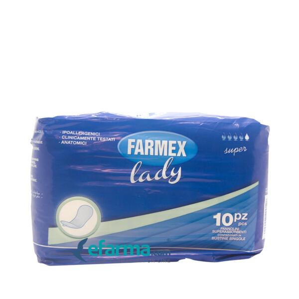 Farmex Lady Super Pannolino Sagomato Odor Control 10 Pezzi