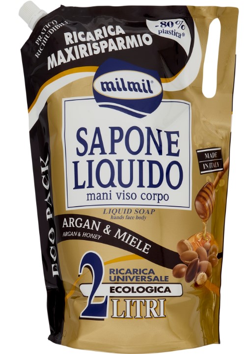MIL MIL - SAPONE LIQUIDO ARGAN E MIELE RICARICA UNIVERSALE