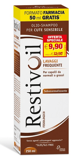 Restivoil Fisiologico Sebonormalizzante Olio Shampoo Lavaggi Frequenti PROMO 250 ml