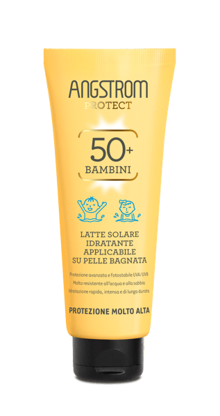 Angstrom Kids Latte Solare Pelle Bagnata SPF 50+ Protezione Bambini 250 ml