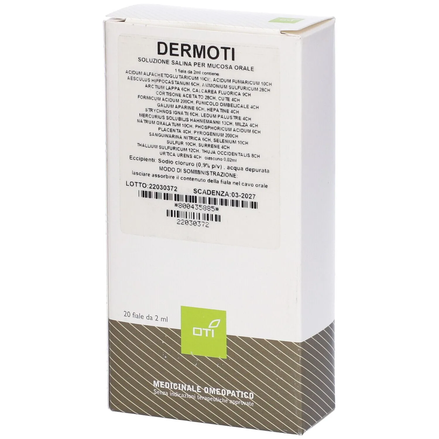 Dermoti Composto Farmaco Omeopatico 20 Fiale Da 2ml