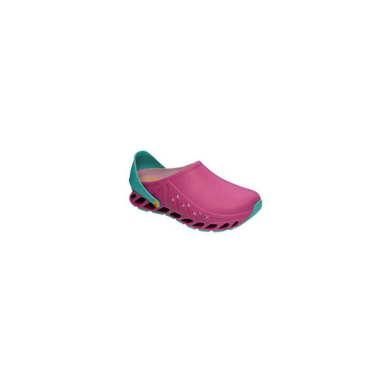 Scholl - Evoflex Fuchsia/Emerald Zoccoli Unisex Numero 38 Confezione 1 Paio