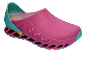 Scholl - Evoflex Fuchsia/Emerald Zoccoli Unisex Numero 39 Confezione 1 Paio