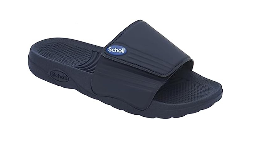 Scholl Nautilus Ciabatta Con Tomaia In Pvc E Chiusura In Velcro Colore Navy Blu Misura 41
