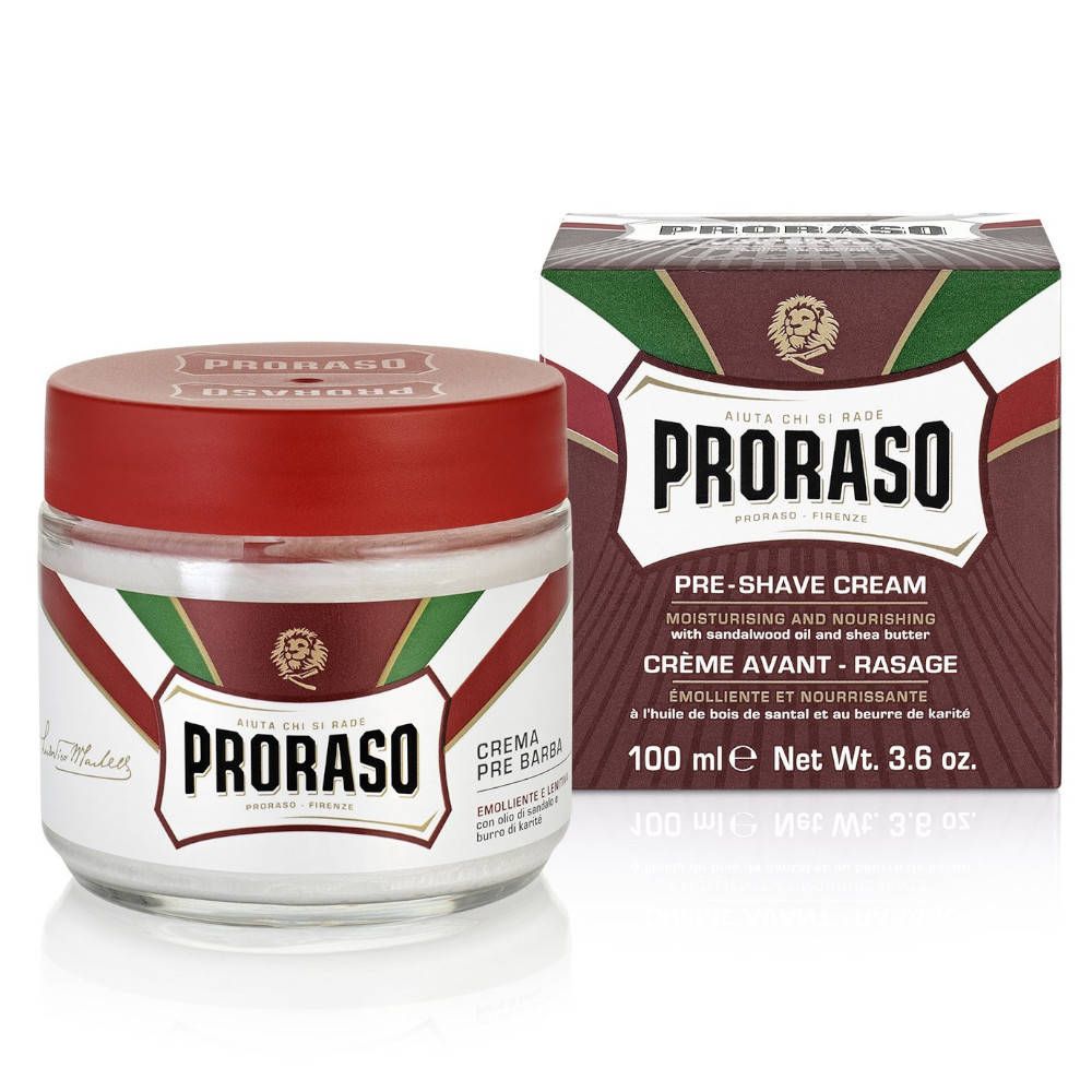 PRORASO Crema Pre Barba Olio di Sandalo e Burro Karité 100 ml
