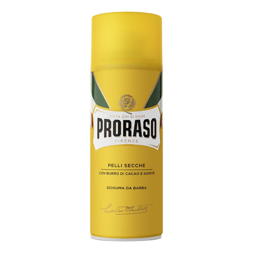 PRORASO SCHIUMA DA BARBA PELLI SECCHE CON BURRO DI CACAO E KARITE' 400 ML