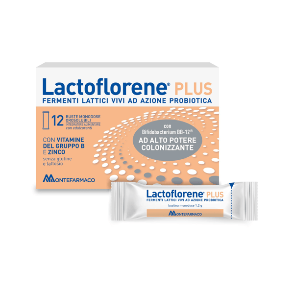 Lactoflorene Plus Integratore Fermenti Lattici Monodose 12 Bustine Orosolubili