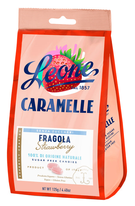 Caramelle Senza Zucchero Leone Fragola | Gusto Frutta | 125g
