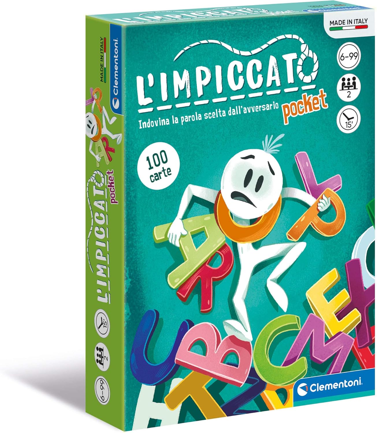 CLEMENTONI - L'IMPICCATO , Mazzo di 100 Carte Gioco da tavolo