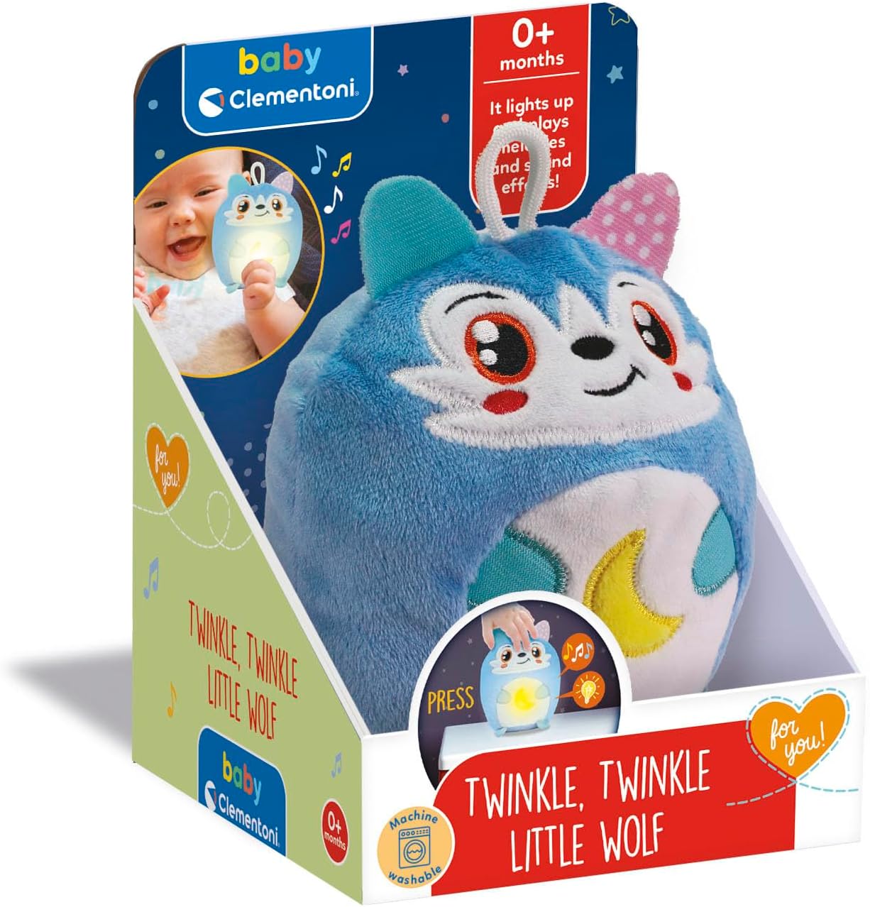 Clementoni Twinkle Twinkle Little Wolf Luce Notturna Peluche Neonati 0+ mesi — confronto prezzi