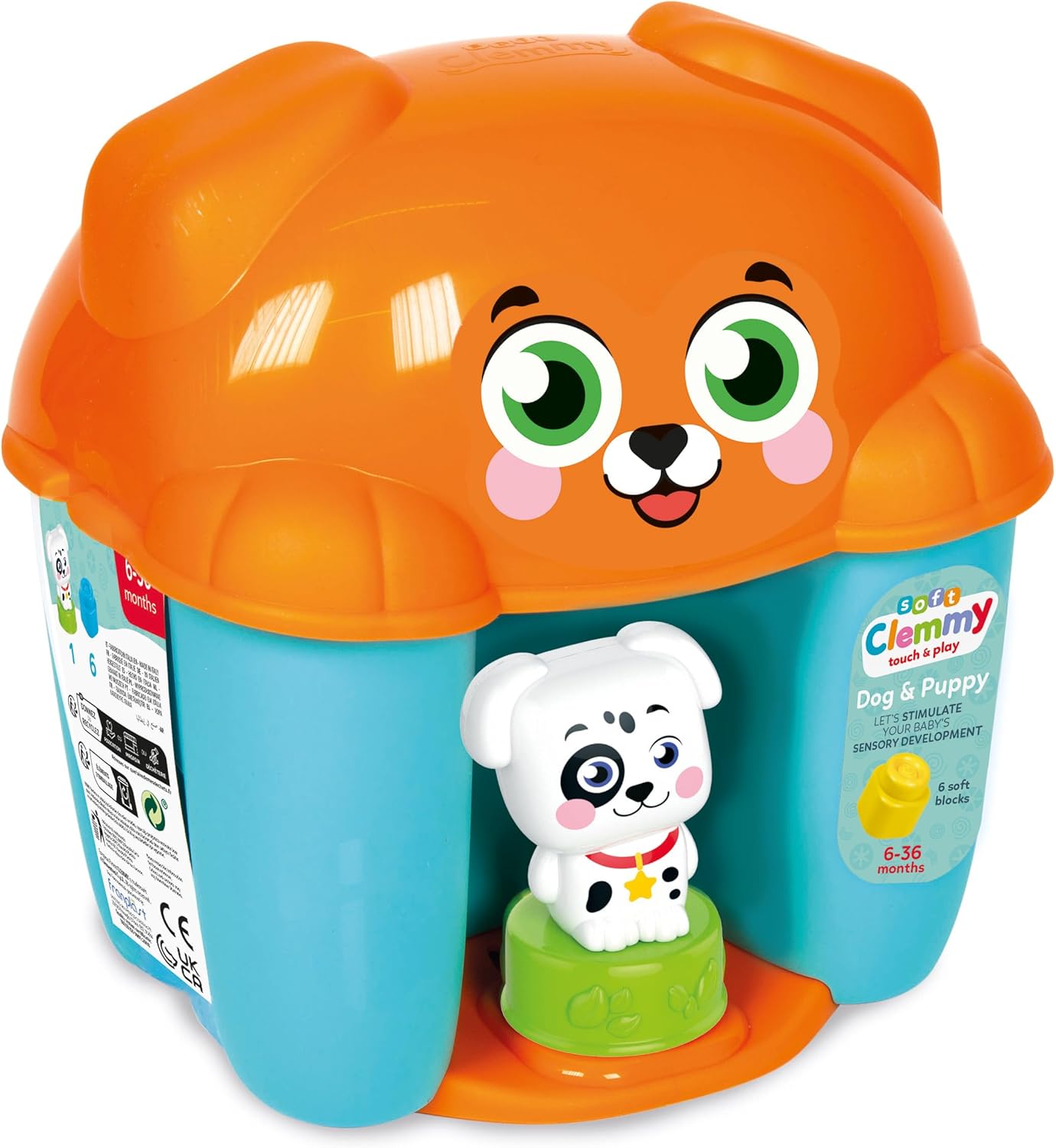 Clemmy Clementoni Secchiello Dog & Puppy, 7 Pezzi