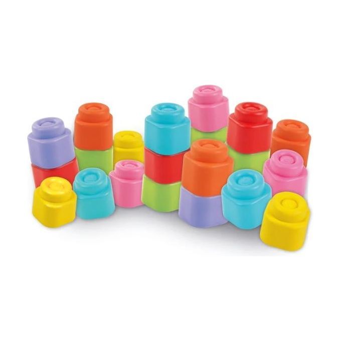 Clementoni Soft Clemmy Touch & Play Set Da 20 Mattoncini Morbidi 6-36 Mesi