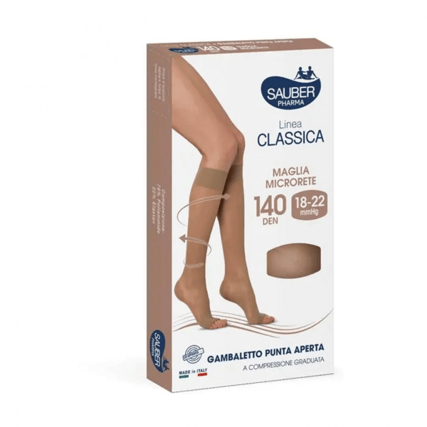Sauber Linea Classica 140 Den Gambaletto Neutro Beige Taglia 4