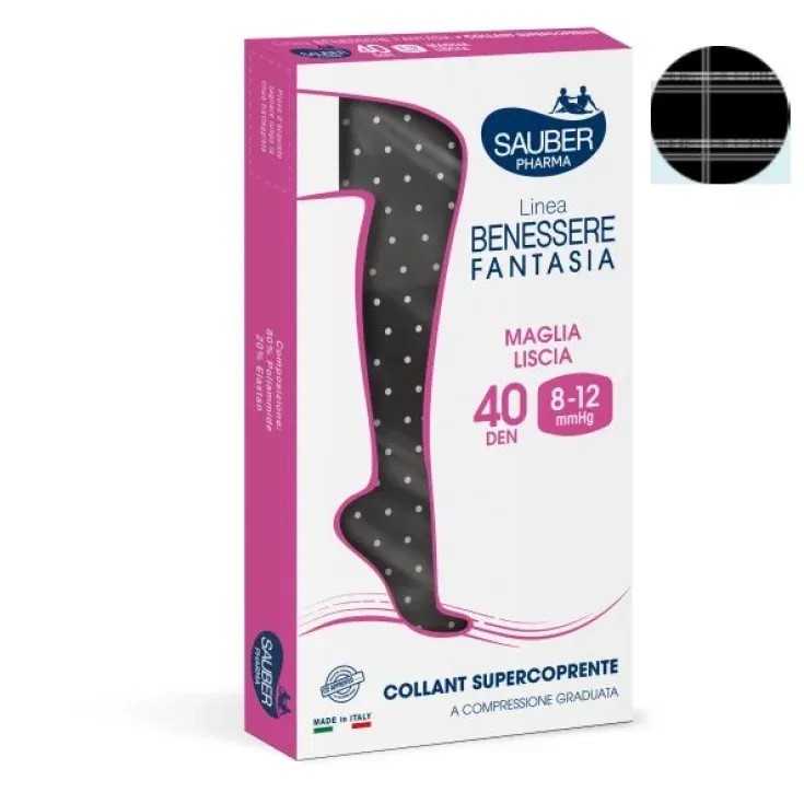 Calza sauber supercoprente fantasia 40 british lurex nero 3 — confronto prezzi