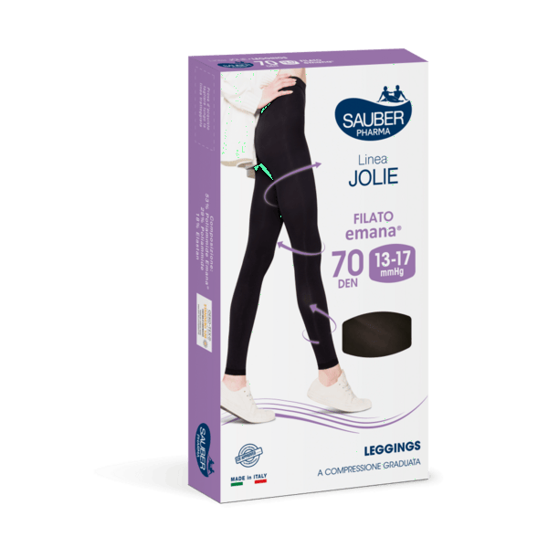 Sauber Calza Jolie Leggings Emana 70 Nero M 1 pz Calzini