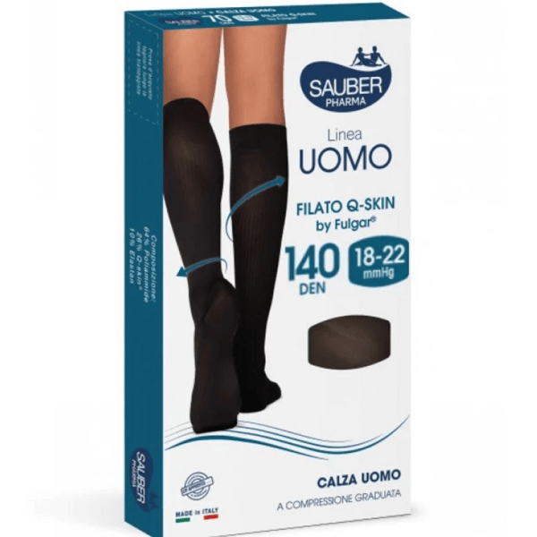 Sauber Uomo Calza Dryarn 140 Denari Nero Taglia L/XL