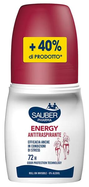 Sauber Pharma Energy 72h Deodorante Roll On 70 ml Protezione Intensa Antiodore