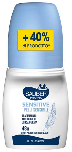 Sauber Pharma Sensitive Pelle Sensibile Deodorante Roll On 70 ml Antitranspirante Ipoallergenico