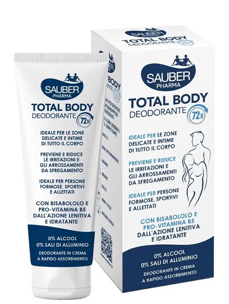 Sauber Pharma Total Body Deodorante Crema Antiodore 75 ml Protezione Completa Ascelle e Corpo — confronto prezzi