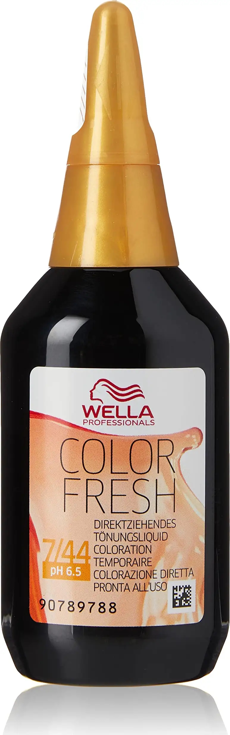 Wella Color Fresh N.7/44 Biondo Medio Ramato Intenso Colorazione Diretta Pronta All'uso 75ml
