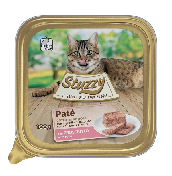 STUZZY GATTO PATE' VASCHETTA ADULTO PROSCIUTTO 100 GR — confronto prezzi