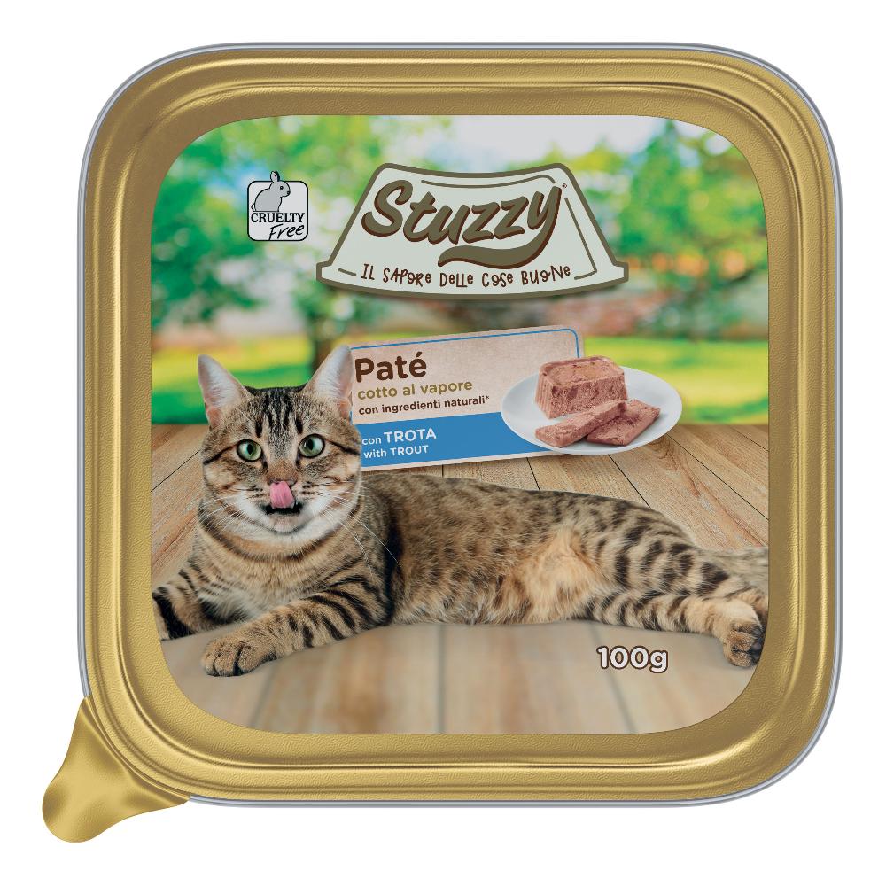 Stuzzy Gatto Pate' Vaschetta Adulto Trota 100 Gr — confronto prezzi