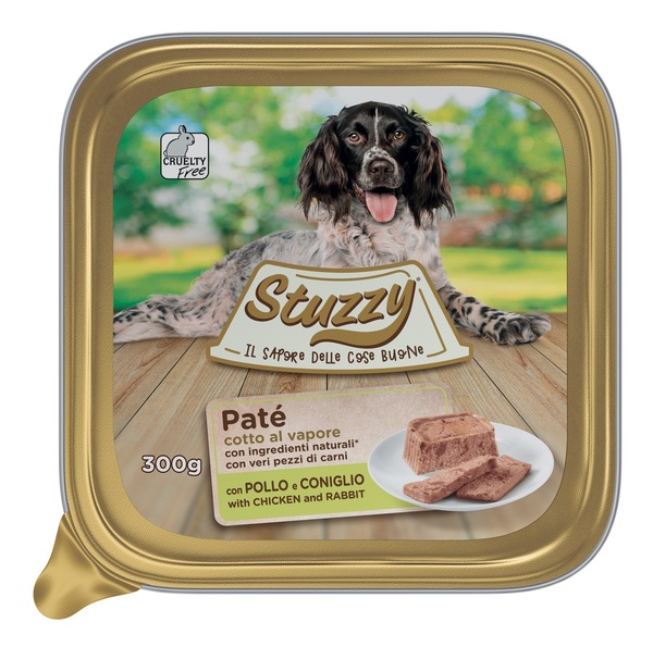 Stuzzy Cane Pate' Vaschetta Adulto Pollo & Coniglio 300 Gr — confronto prezzi