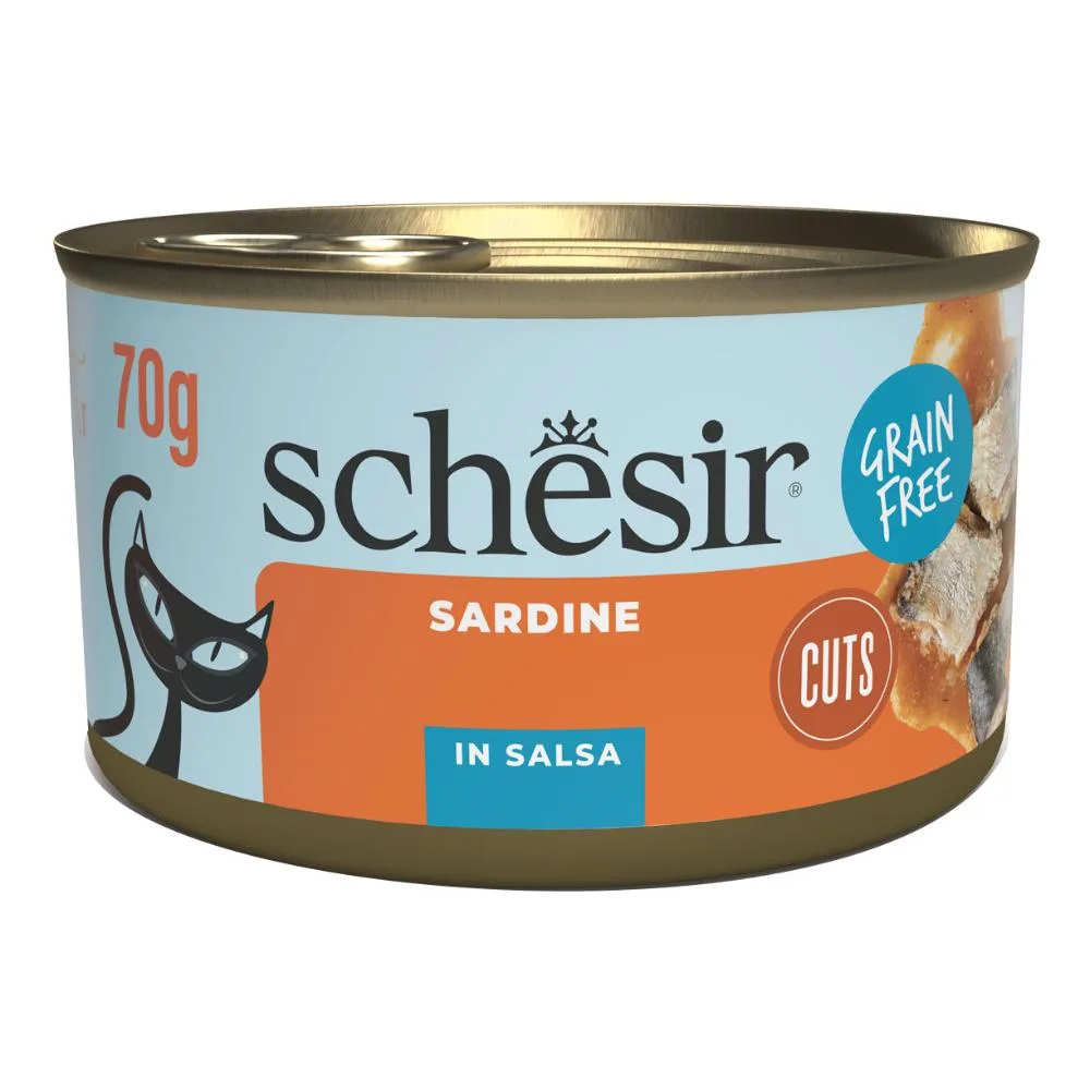 SCHESIR GATTO SALSA GRAIN FREE SARDINE 70GR (lattina)