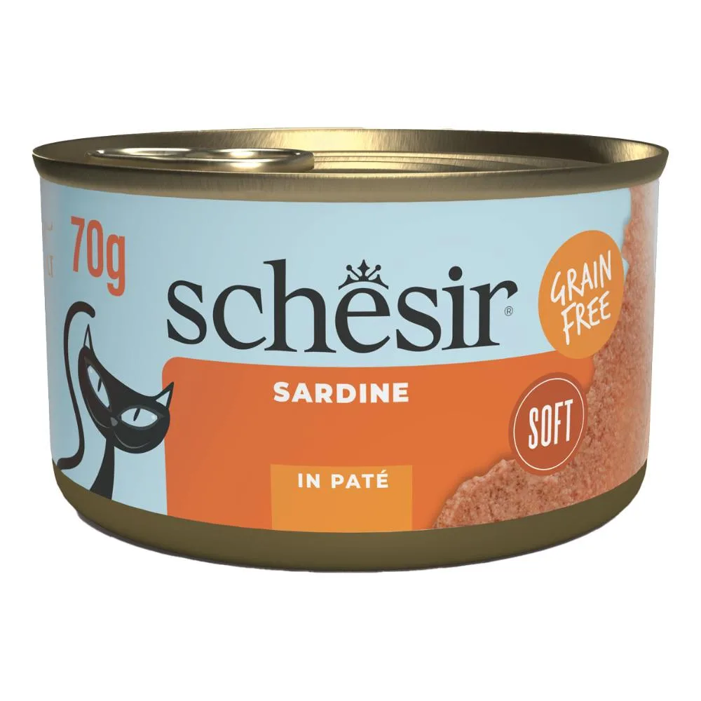 SCHESIR GATTO PATÃ GRAIN FREE SARDINE 70GR (lattina)