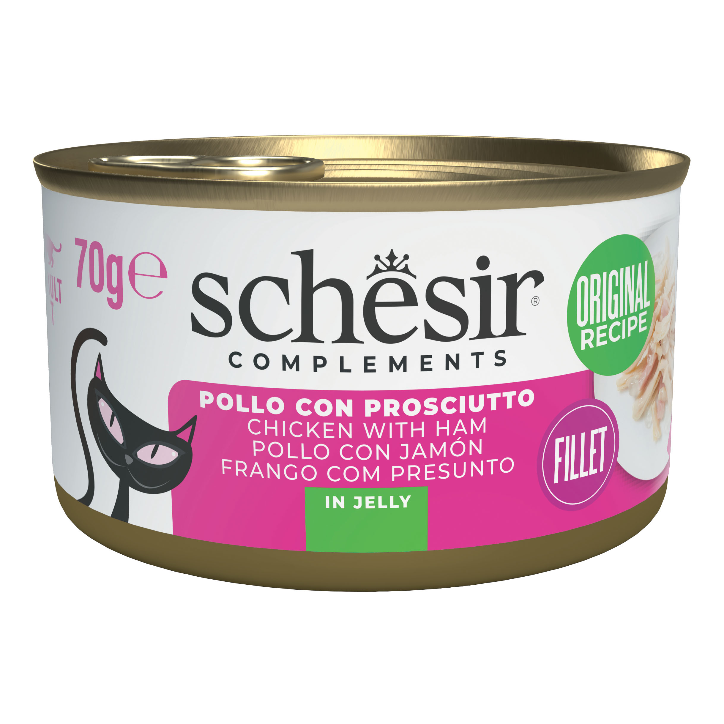 Schesir cat pollo con prosciutto lattina 70 g — confronto prezzi