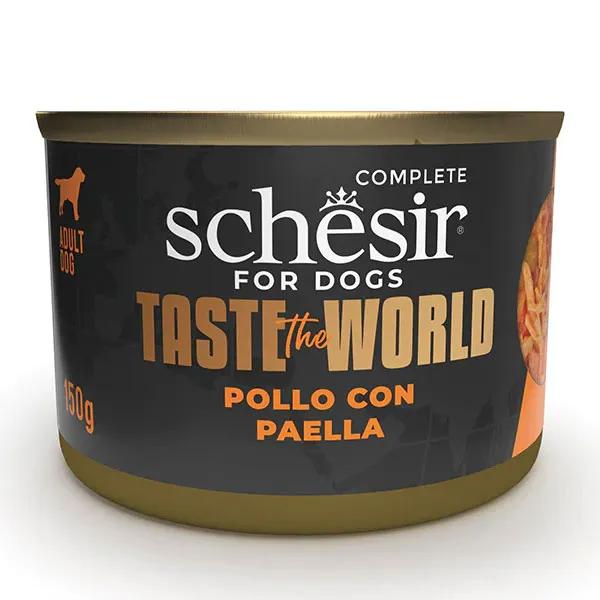 Schesir Dog Taste The World Pollo Con Paella Alimento Umido Lattina Da 150 G