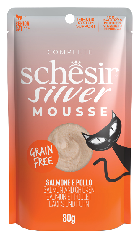 Schesir cat silver mousse salmone 80 g — confronto prezzi