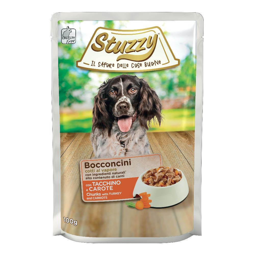 Stuzzy Cane Bocconcini Busta Adulto Tacchino &amp; Carote 100 Gr Temporaneamente Mancante Dall'Azienda Produttrice