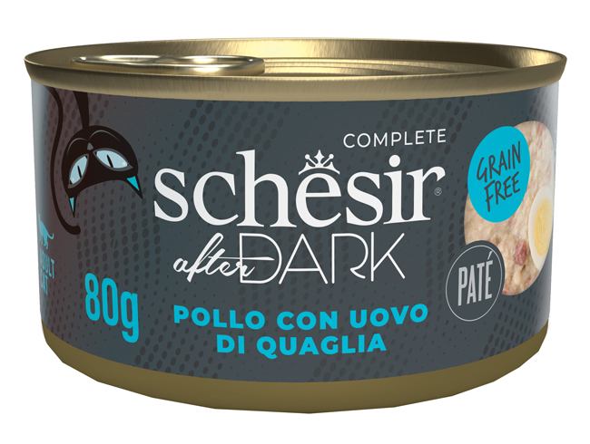 Schesir cat after dark pate' pollo con uovo di quaglia 80 g