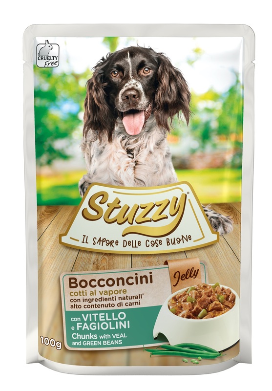 Stuzzy Cane Bocconcini Jelly Busta Adulto Vitello &amp; Fagiolini 100 Gr