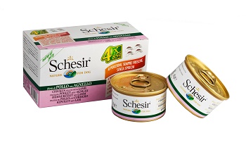 SCHESIR CANE JELLY POLLO AGNELLO 4x85GR (lattina) MULTIPACK