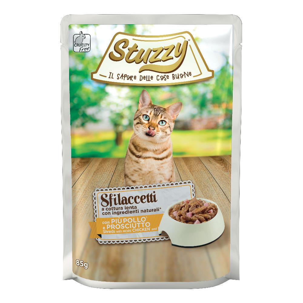 STUZZY GATTO SFILACCETTI PROSCIUTTO 85GR (bustina)