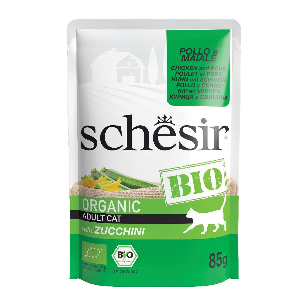 SCHESIR CAT BIO POLLO/MAI/ZUCC